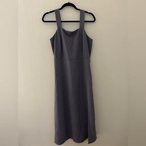 Loft Outlet Midi Sleeveless Slit Dress Blue Front Slit Fit & Flare Size 6 NWT